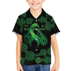 Green Kangaroo Ribbon Aboriginal Personalised Kid Hawaiian Shirt Depression Awareness