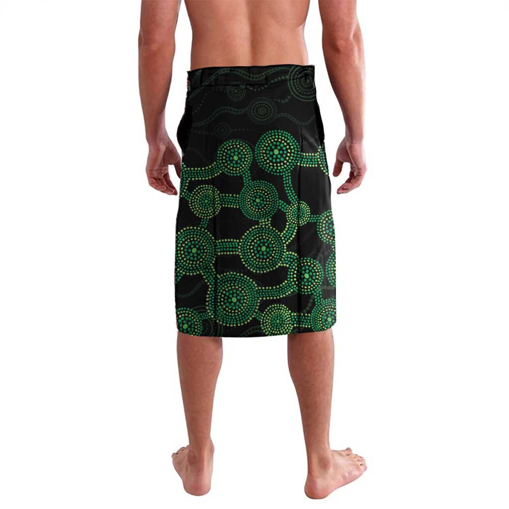 Green Kangaroo Ribbon Aboriginal Personalised Lavalava Depression Awareness