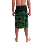 Green Kangaroo Ribbon Aboriginal Personalised Lavalava Depression Awareness