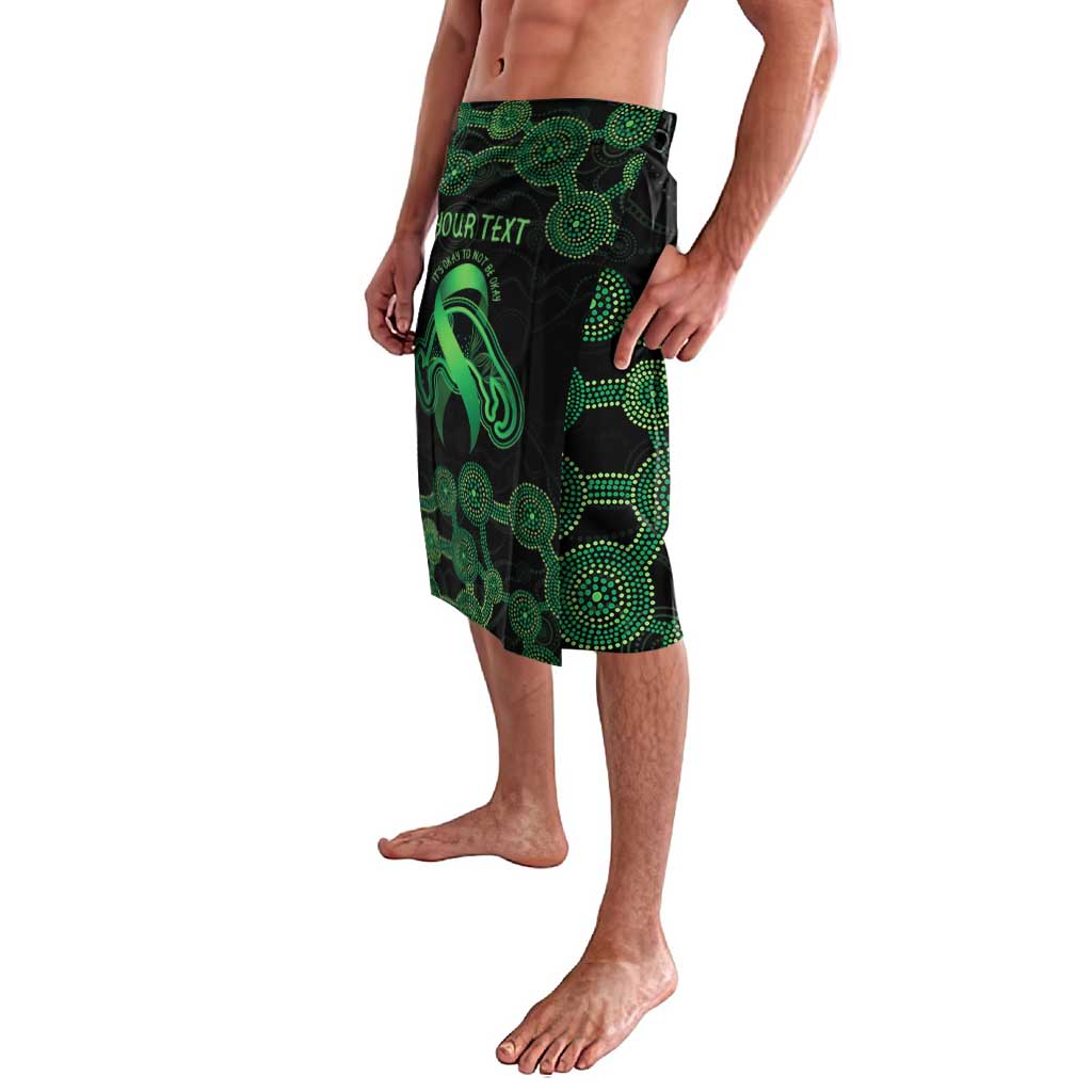 Green Kangaroo Ribbon Aboriginal Personalised Lavalava Depression Awareness