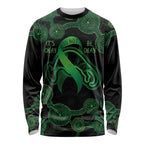 Green Kangaroo Ribbon Aboriginal Personalised Long Sleeve Shirt Depression Awareness