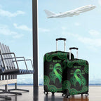 Green Kangaroo Ribbon Aboriginal Personalised Luggage Cover Depression Awareness