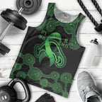 Green Kangaroo Ribbon Aboriginal Personalised Men Tank Top Depression Awareness