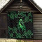 Green Kangaroo Ribbon Aboriginal Personalised Quilt Depression Awareness
