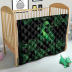 Green Kangaroo Ribbon Aboriginal Personalised Quilt Depression Awareness
