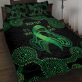 Green Kangaroo Ribbon Aboriginal Personalised Quilt Bed Set Depression Awareness