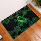 Green Kangaroo Ribbon Aboriginal Personalised Rubber Doormat Depression Awareness