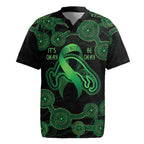 Green Kangaroo Ribbon Aboriginal Personalised Rugby Jersey Depression Awareness