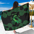 Green Kangaroo Ribbon Aboriginal Personalised Sarong Depression Awareness