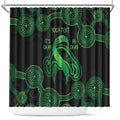 Green Kangaroo Ribbon Aboriginal Personalised Shower Curtain Depression Awareness