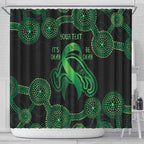 Green Kangaroo Ribbon Aboriginal Personalised Shower Curtain Depression Awareness