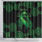 Green Kangaroo Ribbon Aboriginal Personalised Shower Curtain Depression Awareness