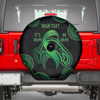 Green Kangaroo Ribbon Aboriginal Personalised Spare Tire Cover Depression Awareness