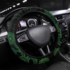 Green Kangaroo Ribbon Aboriginal Steering Wheel Cover Depression Awareness