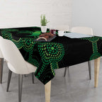 Green Kangaroo Ribbon Aboriginal Personalised Tablecloth Depression Awareness