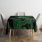 Green Kangaroo Ribbon Aboriginal Personalised Tablecloth Depression Awareness