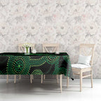 Green Kangaroo Ribbon Aboriginal Personalised Tablecloth Depression Awareness