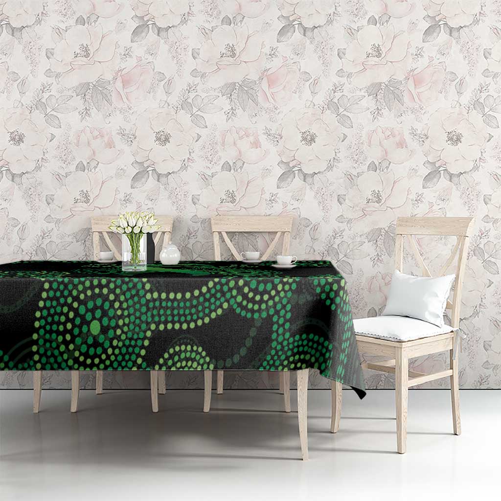 Green Kangaroo Ribbon Aboriginal Personalised Tablecloth Depression Awareness