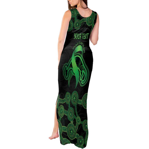 Green Kangaroo Ribbon Aboriginal Personalised Tank Maxi Dress Depression Awareness