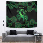 Green Kangaroo Ribbon Aboriginal Personalised Tapestry Depression Awareness