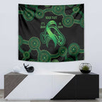 Green Kangaroo Ribbon Aboriginal Personalised Tapestry Depression Awareness