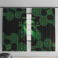 Green Kangaroo Ribbon Aboriginal Personalised Window Curtain Depression Awareness