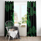 Green Kangaroo Ribbon Aboriginal Personalised Window Curtain Depression Awareness