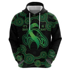 Green Kangaroo Ribbon Aboriginal Personalised Zip Hoodie Depression Awareness