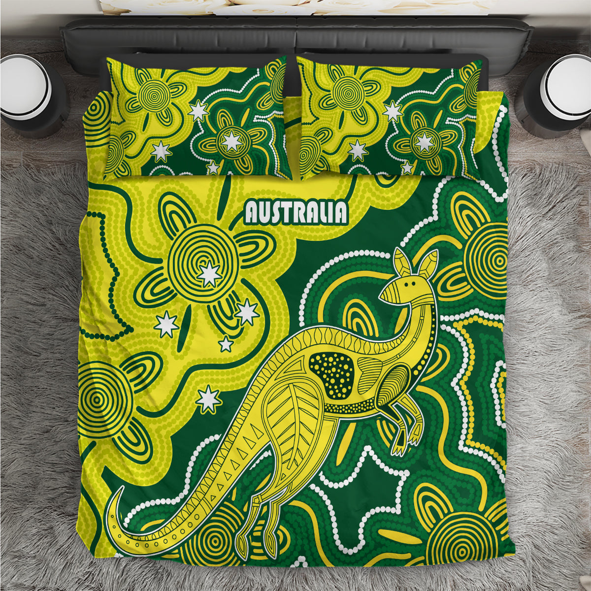 australia-cricket-bedding-set-go-aussie-world-cup-2023-aboriginal-style-unique