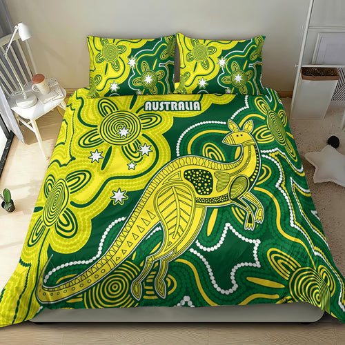 australia-cricket-bedding-set-go-aussie-world-cup-2023-aboriginal-style-unique