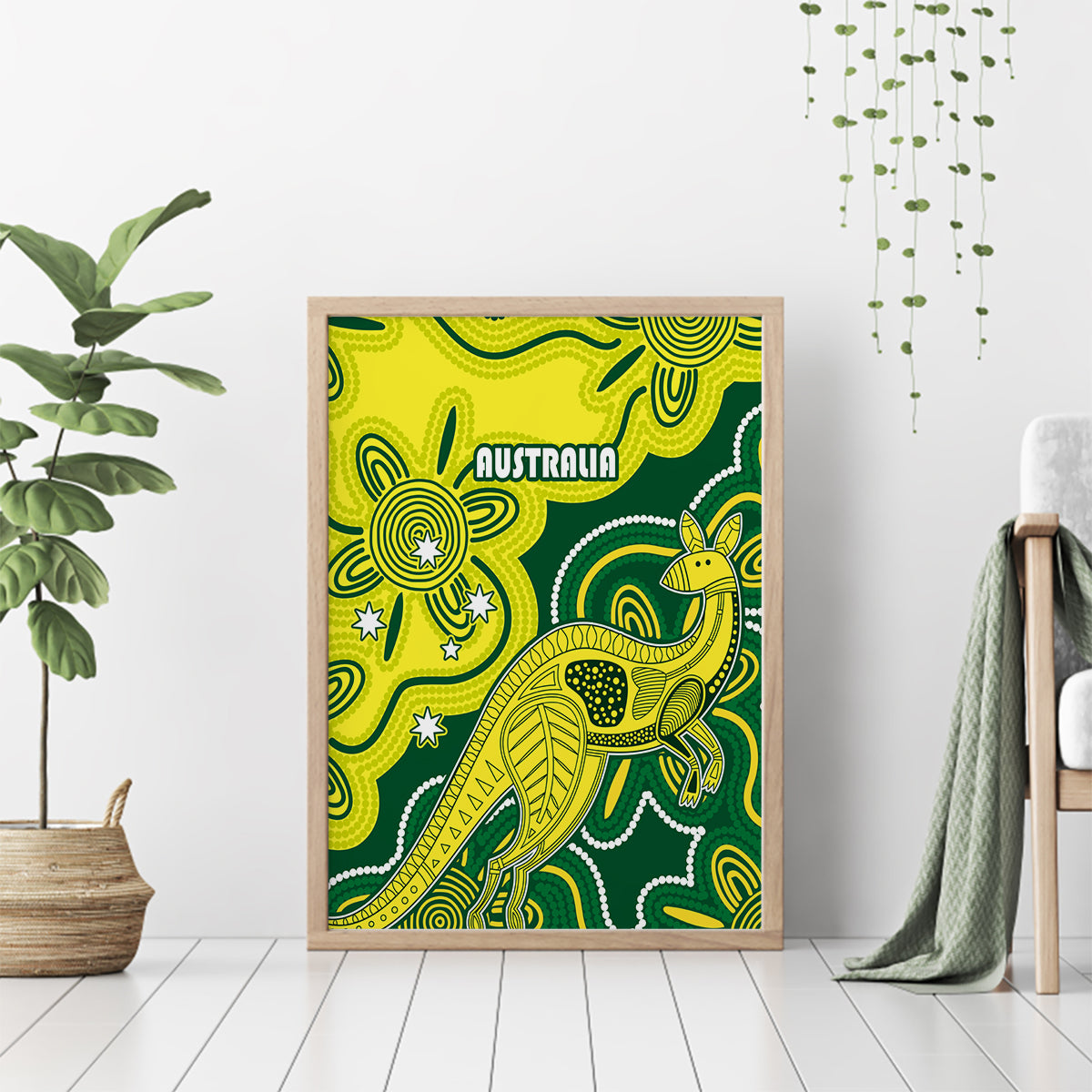 australia-cricket-canvas-wall-art-go-aussie-world-cup-2023-aboriginal-style-unique