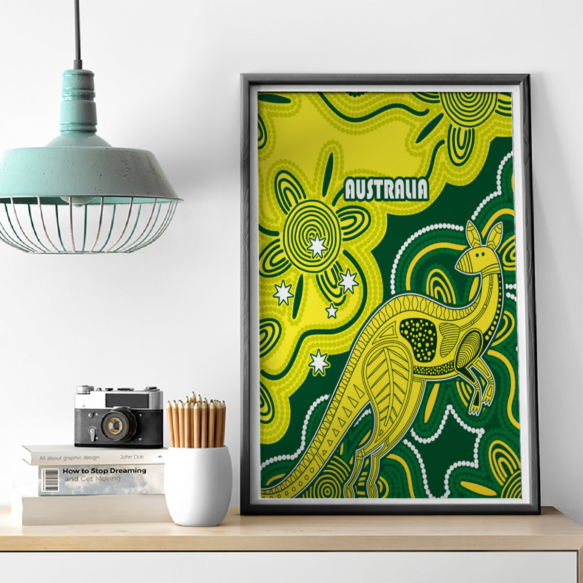 australia-cricket-canvas-wall-art-go-aussie-world-cup-2023-aboriginal-style-unique