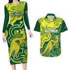 australia-cricket-couples-matching-long-sleeve-bodycon-dress-and-hawaiian-shirt-go-aussie-world-cup-2023-aboriginal-style-unique