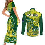 australia-cricket-couples-matching-short-sleeve-bodycon-dress-and-long-sleeve-button-shirts-go-aussie-world-cup-2023-aboriginal-style-unique