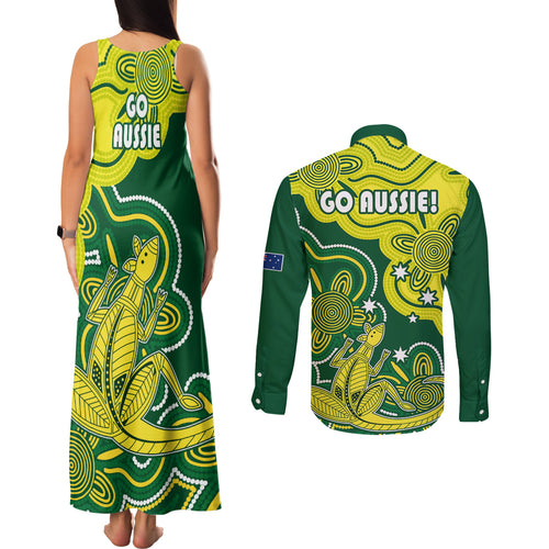 australia-cricket-couples-matching-tank-maxi-dress-and-long-sleeve-button-shirts-go-aussie-world-cup-2023-aboriginal-style-unique