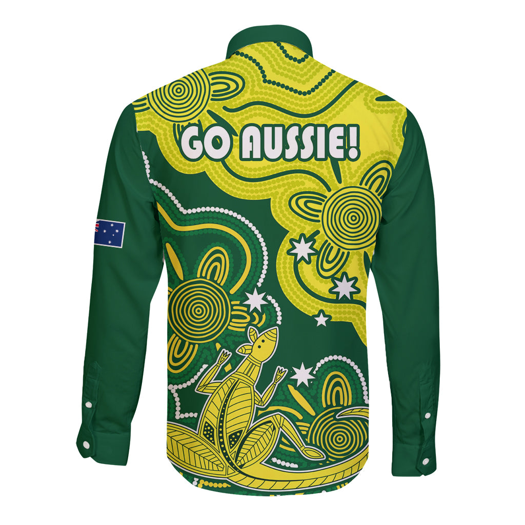australia-cricket-long-sleeve-button-shirt-go-aussie-world-cup-2023-aboriginal-style-unique