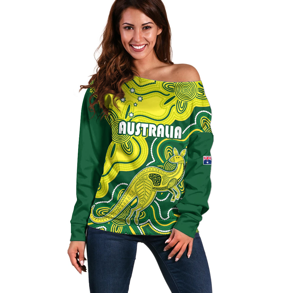 australia-cricket-off-shoulder-sweater-go-aussie-world-cup-2023-aboriginal-style-unique