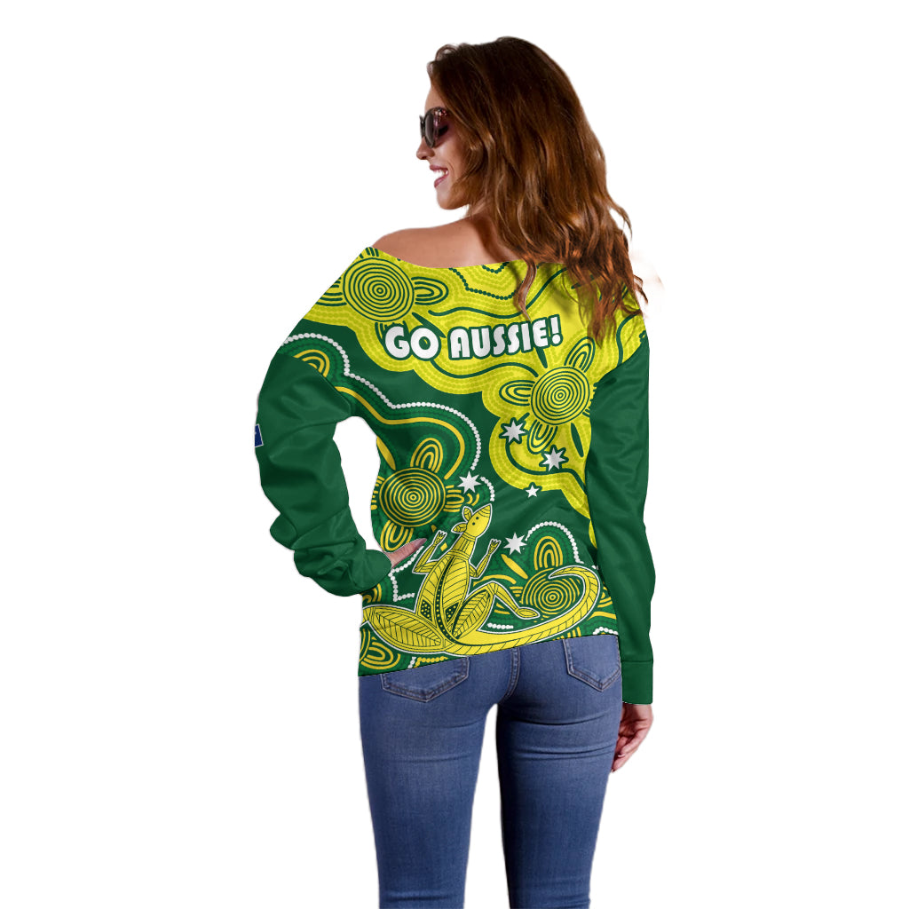 australia-cricket-off-shoulder-sweater-go-aussie-world-cup-2023-aboriginal-style-unique