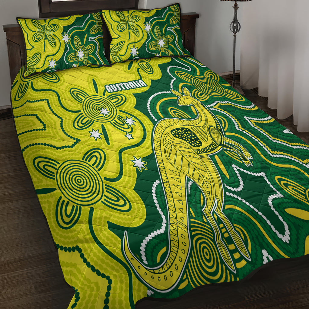 australia-cricket-quilt-bed-set-go-aussie-world-cup-2023-aboriginal-style-unique
