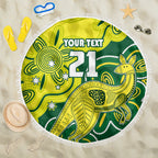 custom-australia-cricket-beach-blanket-go-aussie-world-cup-2023-aboriginal-style-unique
