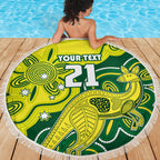 custom-australia-cricket-beach-blanket-go-aussie-world-cup-2023-aboriginal-style-unique