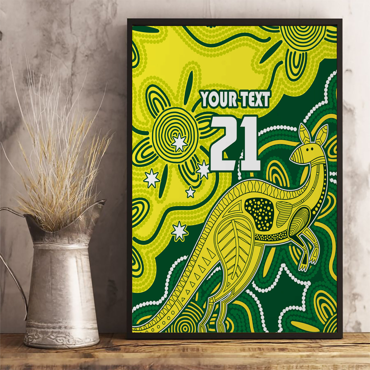 custom-australia-cricket-canvas-wall-art-go-aussie-world-cup-2023-aboriginal-style-unique