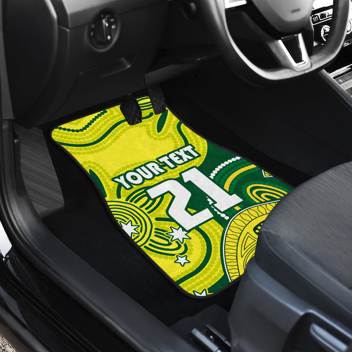 custom-australia-cricket-car-mats-go-aussie-world-cup-2023-aboriginal-style-unique