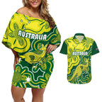 custom-australia-cricket-couples-matching-off-shoulder-short-dress-and-hawaiian-shirt-go-aussie-world-cup-2023-aboriginal-style-unique