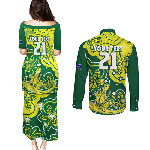 custom-australia-cricket-couples-matching-puletasi-dress-and-long-sleeve-button-shirts-go-aussie-world-cup-2023-aboriginal-style-unique