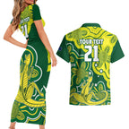 custom-australia-cricket-couples-matching-short-sleeve-bodycon-dress-and-hawaiian-shirt-go-aussie-world-cup-2023-aboriginal-style-unique