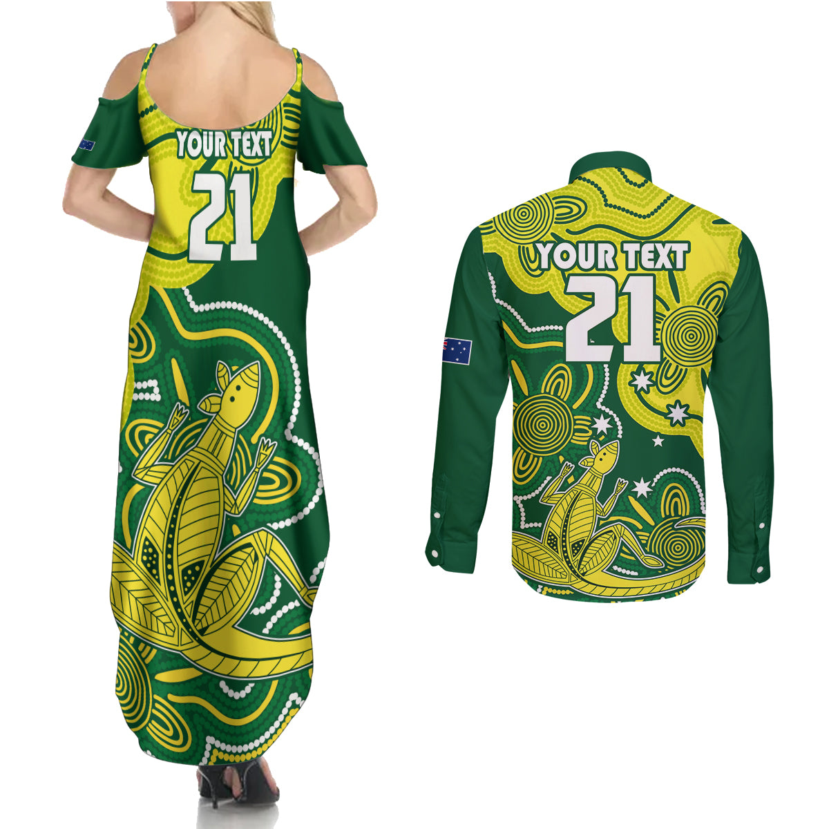 custom-australia-cricket-couples-matching-summer-maxi-dress-and-long-sleeve-button-shirts-go-aussie-world-cup-2023-aboriginal-style-unique