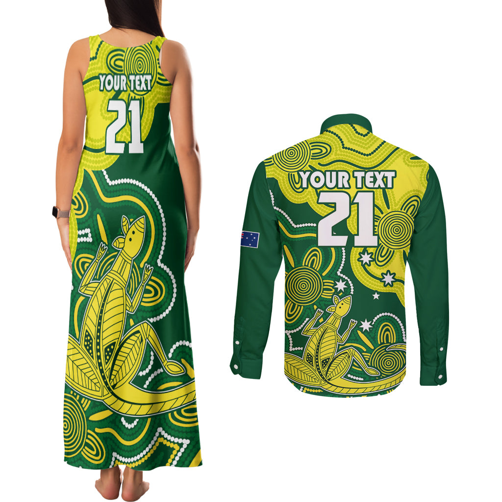 custom-australia-cricket-couples-matching-tank-maxi-dress-and-long-sleeve-button-shirts-go-aussie-world-cup-2023-aboriginal-style-unique