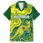 custom-australia-cricket-family-matching-short-sleeve-bodycon-dress-and-hawaiian-shirt-go-aussie-world-cup-2023-aboriginal-style-unique