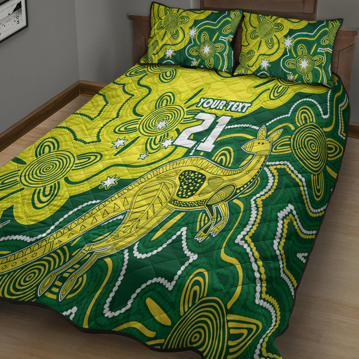 custom-australia-cricket-quilt-bed-set-go-aussie-world-cup-2023-aboriginal-style-unique